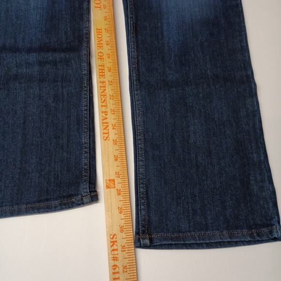 Lee Straight Leg Jeans Women's 16 Long Size 36x31 Blue Mid Rise Dark Wash - Picture 4 of 8